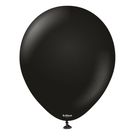 Balony lateksowe Kalisan Black czarne 30cm, 100 szt.