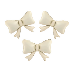 Balon foliowy Kokardki beżowy 55 x 42cm 3szt