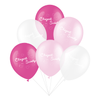 A set of latex balloons, holy baptism, pink, 6 pcs.