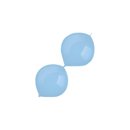 Blaue Latexballons mit Stecker, Decorator Standard E-Link Pastellblau, 15cm, 100 Stk.