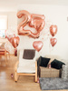 Foil balloon digit '5', 86cm, pink gold