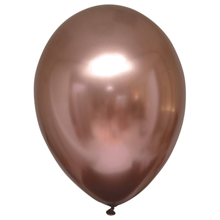 Latex balloons Rose Gold, Decorator Satin Luxe Chrome Rose Copper, 12cm, 100 pcs