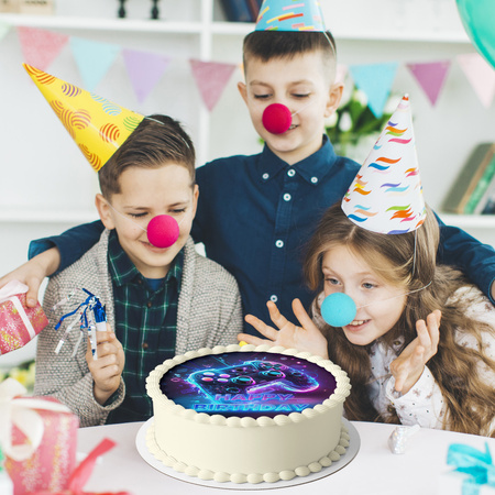 Gaming Controller Cake Topper Wafer Paper 20 cm Premium, vegan, gluten-free, pre-cut