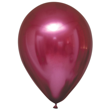 Balony lateksowe Ciemny Róż, Decorator Satin Luxe Chrome Pomegranate, 12cm, 100 szt.