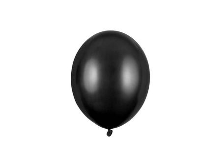 Balon lateksowe Strong, Czarne, Metallic Black, 12cm, 100 szt.