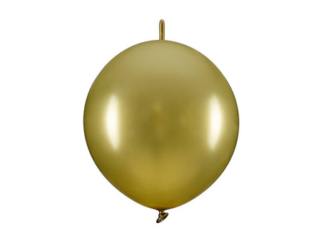 Balony E-Link złote z łącznikiem, 33cm, 20 szt.