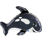 Foil balloon Sweet Dolphin, blue- 70cm