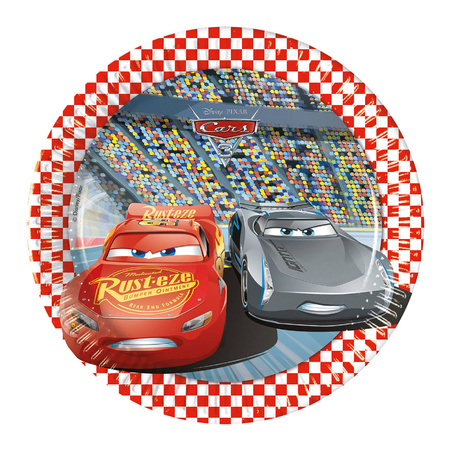 Plates Cars Cars Lightning McQueen - 20 cm, 8 pcs.