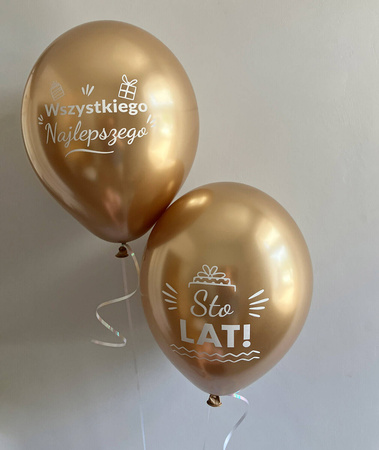 Chrome Sto Lat birthday balloons, 30 cm, 50 pcs