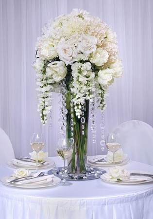 Crystal garland, colorless, 1 m