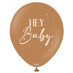 Balony lateksowe Kalisan Hey Baby Caramel Brown,  brązowy, 45 cm, 2 szt.