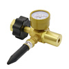 Helium tank regulator, with gauge, valve, quick connector, needle, cutter.