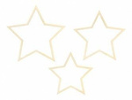 Hangings Star, natural wood, 3 pcs.