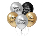 Latex Balloons for New Year's Eve, "Witamy Nowy Rok" – 30 cm, 5 pcs