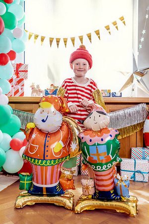 Stehender Weihnachtsmann Folienballon, 63 x 106cm