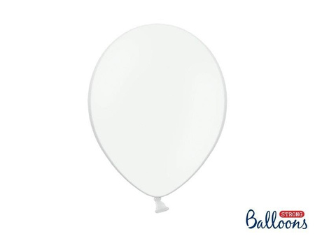 Balony lateksowe Strong, Białe, Pastel Pure White, 30cm, 10 szt.