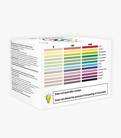 Set of 12 Emulsions for White Chocolate OS-LC-12-SET 12 x 18ml Oil-Based Dyes for Fat Masses