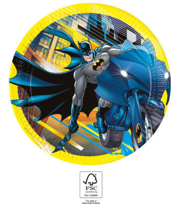 Batman Next Generation paper plates, 23 cm, 8 pcs.