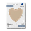 Folienballon - Satin Creme Herz 46 cm, Grabo