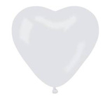 Latex Herzen pastell-weiß 28cm Ballons, 50 Stk.