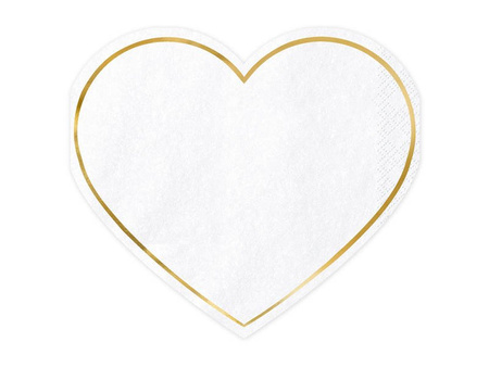 Heart napkins, 14.5x12.5cm 20 pcs