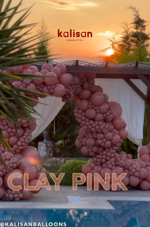 Clay PinkLatex-Ballons, rosa 45 cm, 1 Stk.