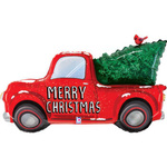 Foil Balloon, Christmas Car, Merry Christmas with Tree, 104 cm