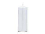 Matte white candle, 15 cm