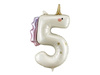 Foil Balloon Number 5 Unicorn Cream Rose Gold 93cm