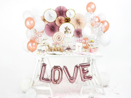 Foil Balloons Inscription Birthday, Rose Gold Pink Gold, 35cm