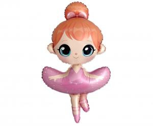 Foil balloon Ballerina Pink Flexmetal 117cm