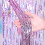 Party Curtain, Pink Holographic, 100x200 cm