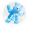 Balloon in a balloon, Baby Girl Bear Blue, 59 x 69cm