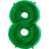 Foil balloon Digit 8 Green - 102 cm Grabo Green / Mint