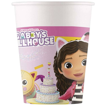 Gabby's DollhousePappbecher, 200 ml, 8 Stück.