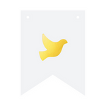 Baner DIY 16x12 cm - gołąb, skierowany w prawo