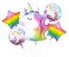 Foil balloons - a set of unicorn, Happy Birthday 5 pcs.