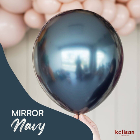 Balony lateksowe Mirror Navy, niebieski, 45 cm, 1 szt.