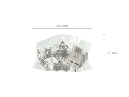 Karnevalsmaske silber 17x9cm