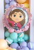 Folienballon Gabby’s Dollhouse Pastille mit Rüsche 52 cm