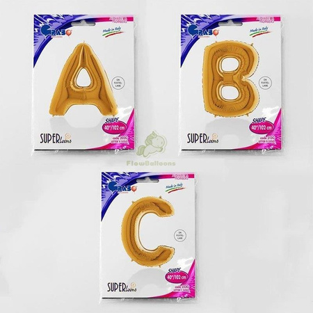 40 foil balloon letter 'O Gold