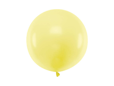 Balon lateksowy Gigant, Żółty, Pastel Light Yellow, 60 cm, 1 szt.