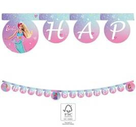Girlanda urodzinowa Barbie "Happy Birthday", 200cm