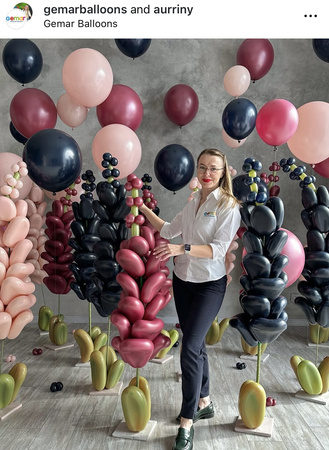 Duże Balony Pastelowe Gemar 19" Granatowe Navy 48cm, 25 szt.