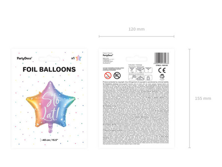 Foil balloon a hundred years! Colorful star 40 cm