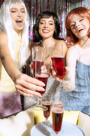 Plastic Champagne Flutes Transparent 150 ml 8 pcs