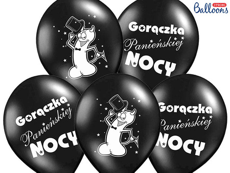 Ballons. Jungfieber, Schwarz, 30 cm, 6 Stk.