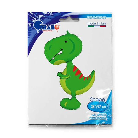 Folienballon - grüner Tyrannosaurus Dinosaurier, 97 cm Grabo