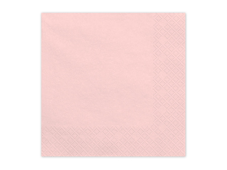 Paper napkins Light Pink 33x33cm 20 pcs