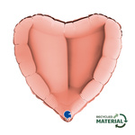 Folienballon Herz Rose Gold, 46 cm, Grabo